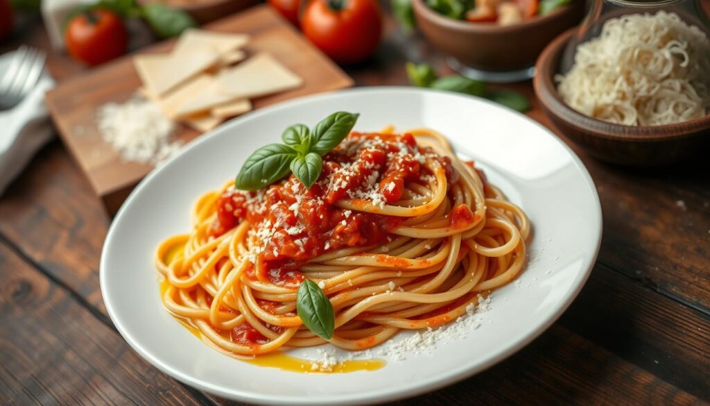 Authentic Linguine Marinara Dish