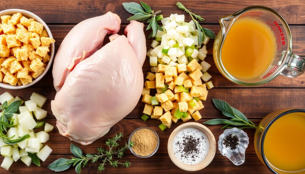 Chicken and Dressing Ingredients