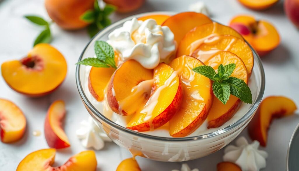 Fresh Peach Dessert No-Bake Summer Treat