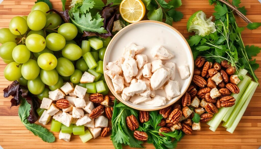 Fresh Salad Ingredients for Grape Chicken Salad