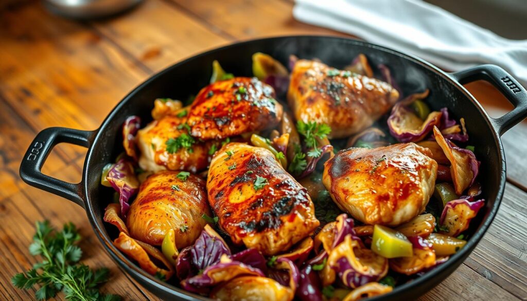 One-Pan Chicken Thighs Skillet Dinner