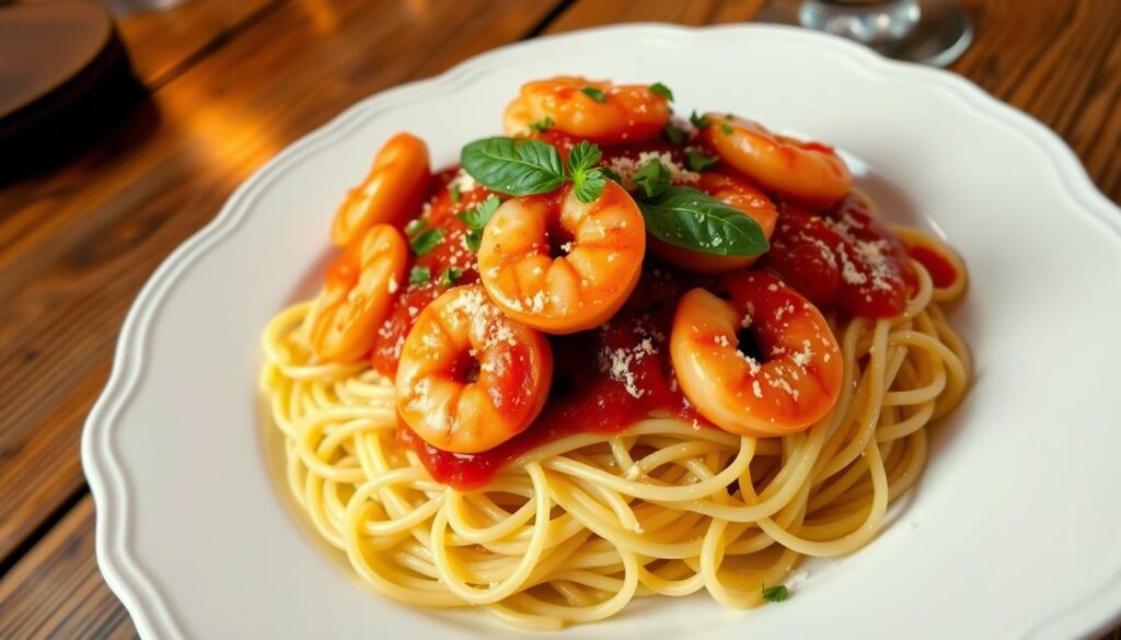 Shrimp Marinara Dish