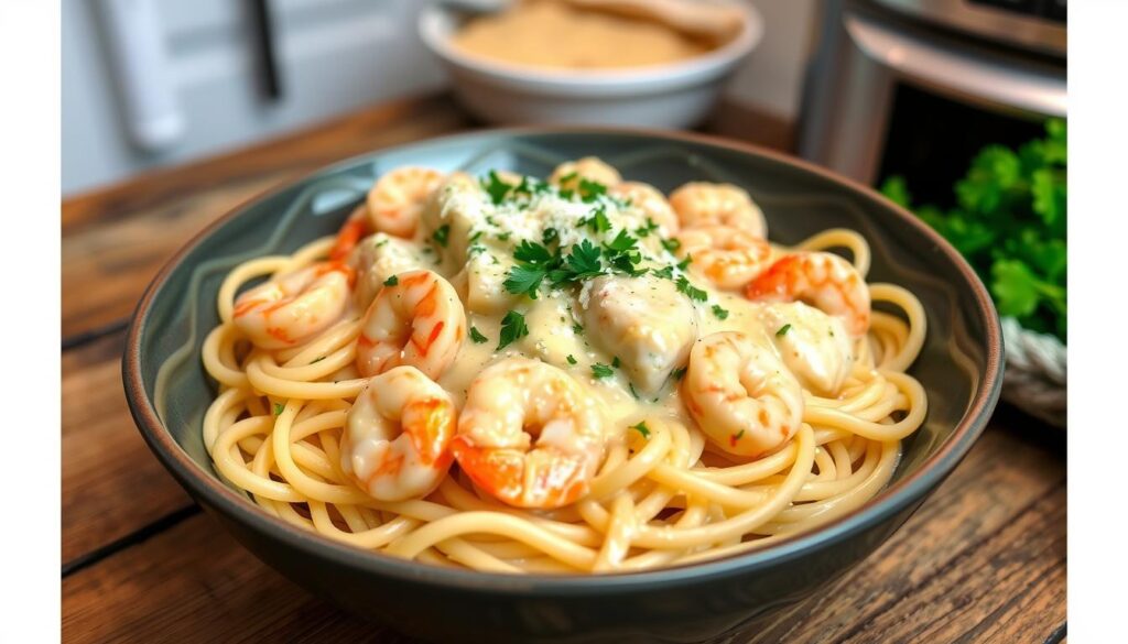 chicken & shrimp alfredo