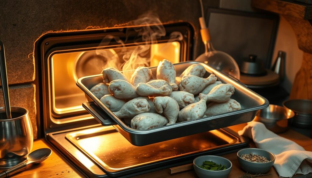 frozen chicken wings in oven